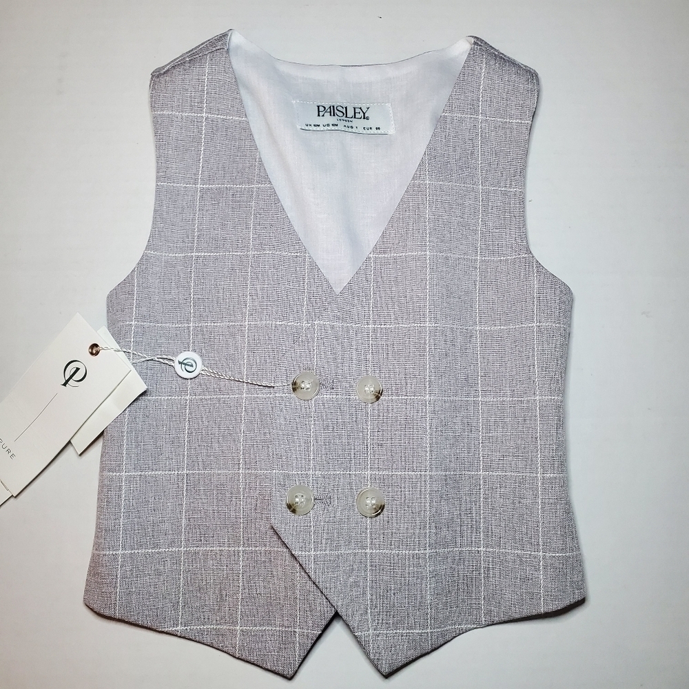 Paisley of London Gray 12M 2 piece Vest/Pant